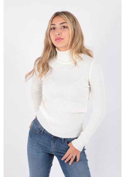 23K0288K1 Kadın Balıkçı Yaka Kazak