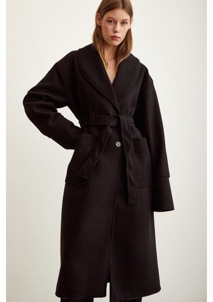 Kuşaklı Şal Yaka Kaban fırsatları