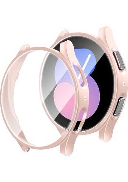 Samsung Galaxy Watch 6 44MM Uyumlu Ekran ve Kasa Koruyucu Silikon 360 Derece Tam Kaplar Gard Military Zırh Tank Kılıf