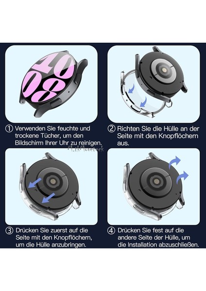 Samsung Galaxy Watch 6 44MM Uyumlu Ekran ve Kasa Koruyucu Silikon 360 Derece Tam Kaplar Gard Military Zırh Tank Kılıf fırsatları