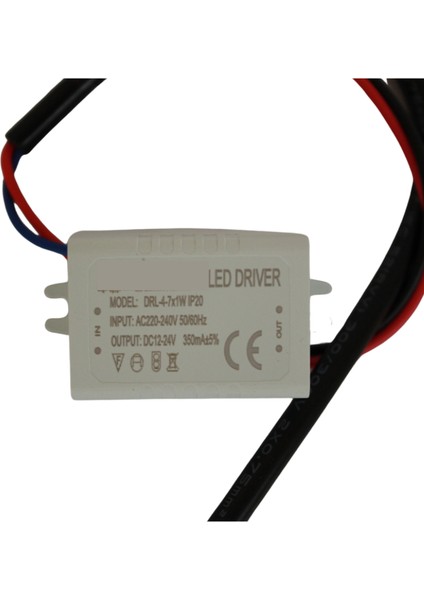 4-7X1W Led Driver 350mA 12-24V Power Led Sürücü IP20 Power Led Driver