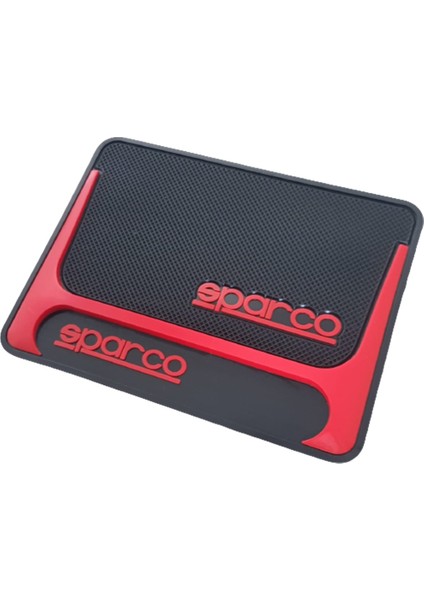 Kaydırmaz Silikonlu Ped Araç Göğüs Torpido Ev Ofis Çok Amaçlı Sparco Desen 17,5 cm x 13 cm