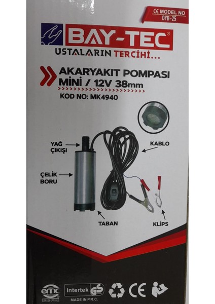MK4940 12V 38MM Akaryakıt Mazot Pompası Mini fiyatları