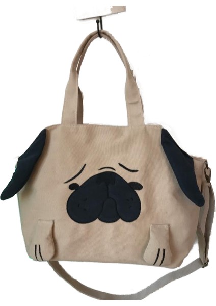 Harpy Köpek Sevimli Hayvan Şekli Kalınlaşmış Tuval Omuz Debriyaj Messenger Çanta (Yurt Dışından)