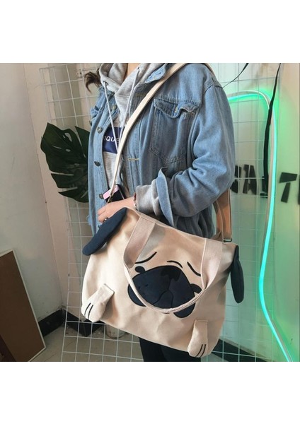 Harpy Köpek Sevimli Hayvan Şekli Kalınlaşmış Tuval Omuz Debriyaj Messenger Çanta (Yurt Dışından) fiyatları