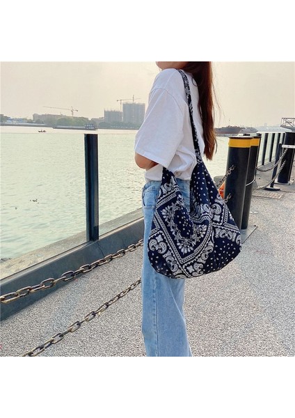 Çapraz Tek Omuzdan Askili Çanta Büyük Kapasiteli Etnik Tarzı Alışveriş Çantası Öğrenci Kanvas Çanta Kız (Yurt Dışından) fiyatları