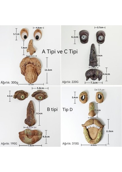 Kabuk Yüzlü Ağaç Canavarı Yüz Özellikleri Süsler Paskalya Süsleri Açık Hava Yaratıcı Sahne (Yurt Dışından) modelleri