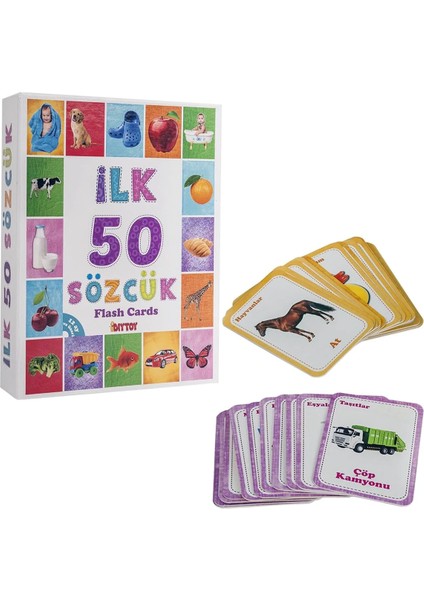 İlk 50 Sözcük Konuşmaya Yardımcı Set Kelime Öğrenme Seti Eğitici Oyuncak