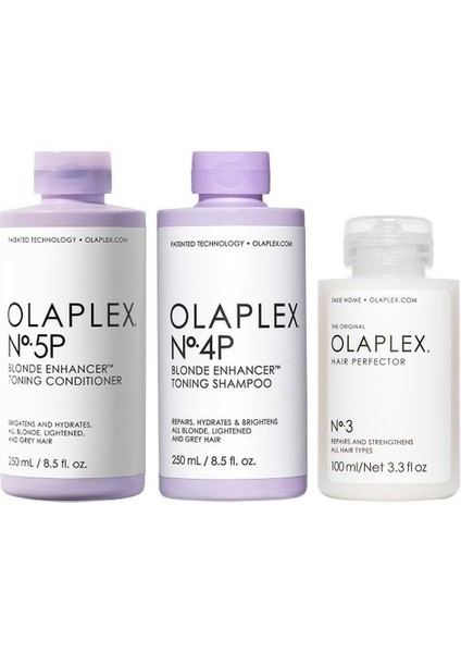 The Blonde & Grey Hair- Strengthening System - Sarı & Gri Saçların Rengini Koruyan & Bağ Güçlendirici Üçlü Bakım Seti