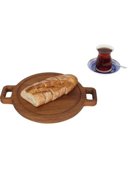 Ahşap Çift Kulplu Sahanlık ve Sunumluk GİA01017