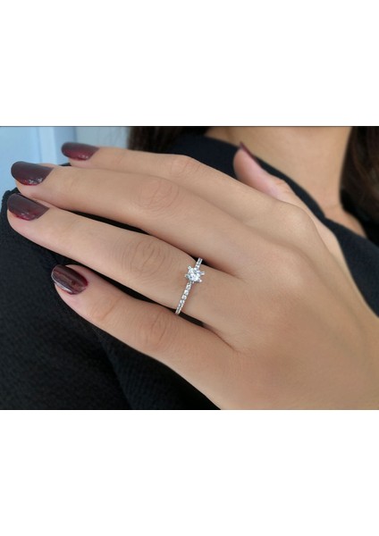 F Renk Toplam 0,36 Karat Pırlanta Tektaş Yüzük 0407R0199 fırsatları