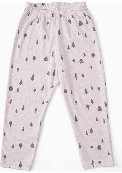 Bebek ve Çocuk Pijama Takımı Çam Ormanı Bej