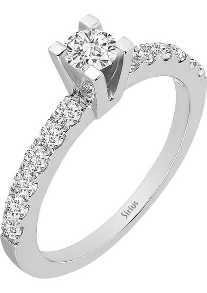 F Renk Toplam 0,59 Karat Pırlanta Tektaş Yüzük 0407R0200