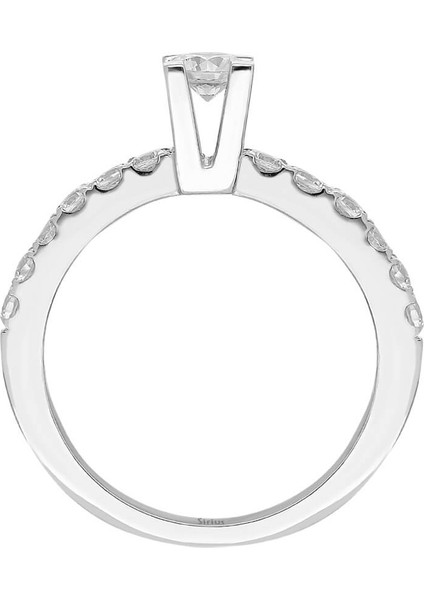 F Renk Toplam 0,59 Karat Pırlanta Tektaş Yüzük 0407R0200 modelleri