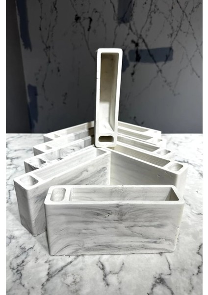 Dekoratif Beton Restoran Peçetelik Ve Kürdanlık 10 Adet