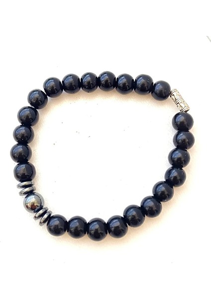 Oniks (Hematit) Detaylı 8 mm Bileklik fiyatları