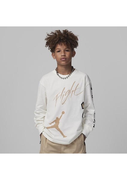 Nıke Jordan All Over Retro L/s Tee Erkek Çocuk Sweatshırt