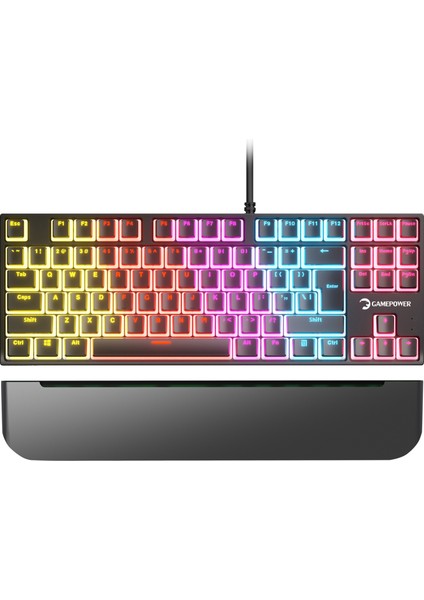 Suki Tkl Mekanik Red Outemu Switch Puding Keycaps Türkçe Q USB Gaming Klavye