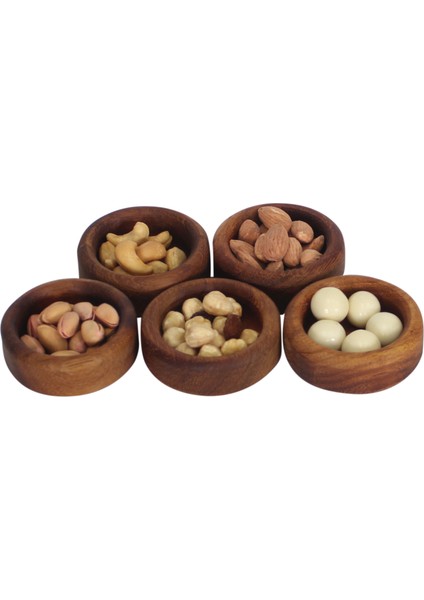 Ahşap 5'li Çerezlik GİA01040