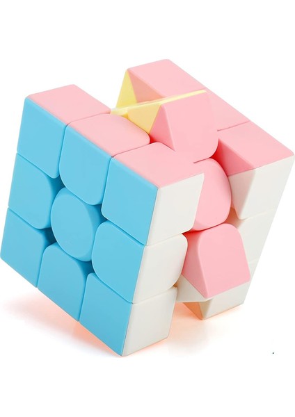 2 Adet Speed Cupe Rubik Küp Zeka Küpü 3x3 Hız Küpü,fidget Oyuncak Seyahat Zeka Oyunu Pastel Renk ve Klasik