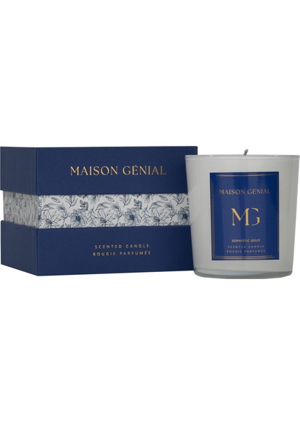 Maison Genial Luxury Sophistic Gold Mavi Mum Büyük Boy 290G