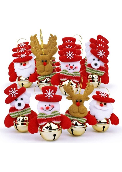 Noel Baba / Ayı / Ren Geyiği Asılı Ev Noel Süslemeleri 16 Adet (Yurt Dışından)