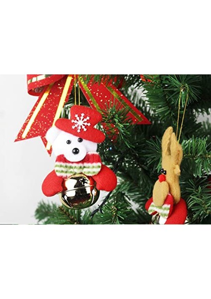 Noel Baba / Ayı / Ren Geyiği Asılı Ev Noel Süslemeleri 16 Adet (Yurt Dışından) modelleri