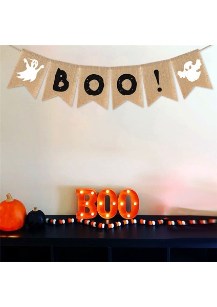 Boo Banner Korkunç Cadılar Bayramı Dekorasyonu, Cadılar Bayramı Partisi Süslemeleri (Yurt Dışından)