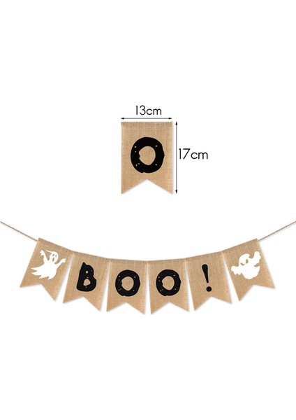 Boo Banner Korkunç Cadılar Bayramı Dekorasyonu, Cadılar Bayramı Partisi Süslemeleri (Yurt Dışından)