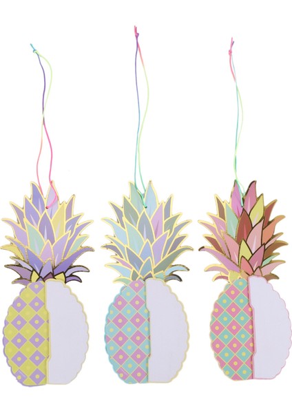 Renk Ananas Şekilli Kağıt Petek Topları Masa 3 Parça (Yurt Dışından)