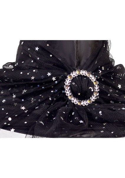 Cadılar Bayramı Dekorasyon Sahne Cadı Şapkası Cadı Headdress (Siyah) (Yurt Dışından) indirimleri