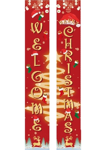 Noel Antitetik Beyit Dıy Süslemeleri Bayraklar Noel Kapı Bayrakları (Yurt Dışından)