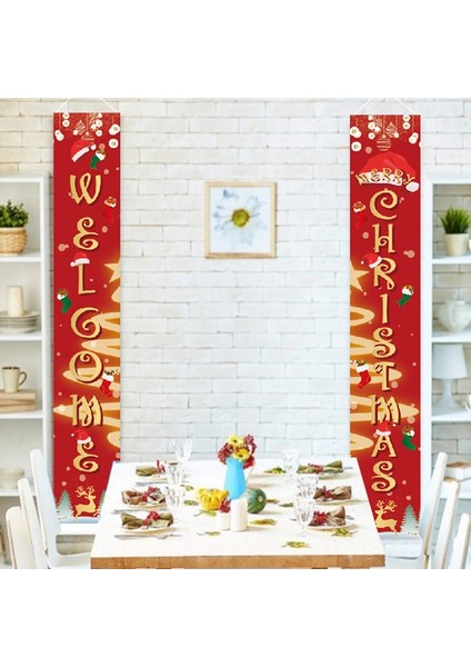 Noel Antitetik Beyit Dıy Süslemeleri Bayraklar Noel Kapı Bayrakları (Yurt Dışından)