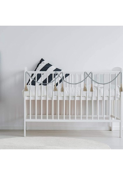 Püsküllü 3 Adet Ahşap Boncuk Çelenkler 3.7 Feet Çiftlik Evi Boncuk Püskül (Yurt Dışından)