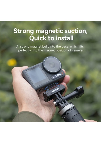 Djı Osmo Action 3 Adaptörü Için Telesın Manyetik Iki Pençe Adaptörü (Yurt Dışından)