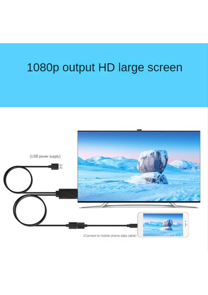 2'si 1 Arada USB Dişi - HDMI Uyumlu Erkek Hdtv Adaptör Kablosu 1080P (Yurt Dışından)