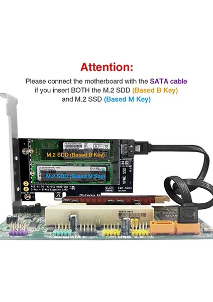 Pcı-E X4 Adaptör Kartı Desteği M-Key Nvme B-Key Sata SSD Adaptör Kartı (Yurt Dışından) fırsatları