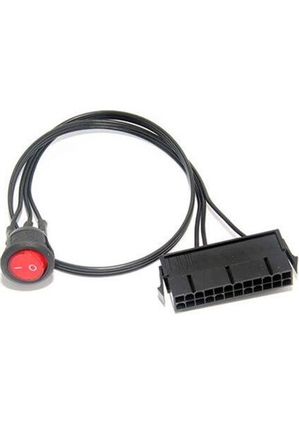 50CM Kablo Bakır Kalay Tel 24-Pin Dişi Atx Psu, Açma/kapama Anahtarlı (Yurt Dışından)
