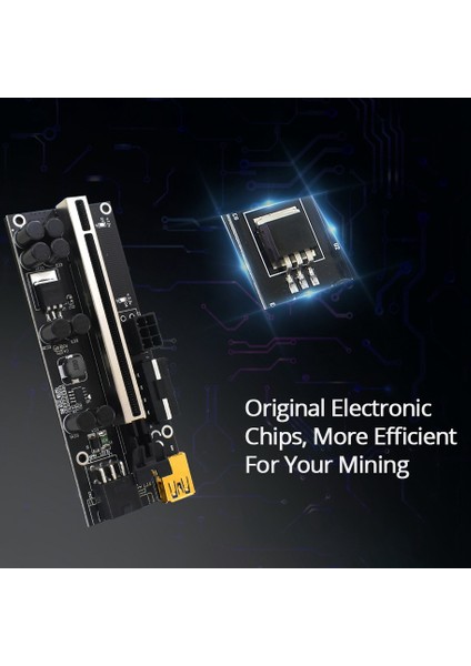 Pcıe 1x Ila 16X Adaptör Kartı Btc Miner Siyah Için Usb3.0 Adaptör Kartı (Yurt Dışından)