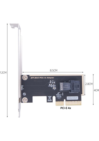 Masaüstü Pcı-E3.0x4 - U.2 Transfer Kartı SFF8639 Arayüzü Tek Bağlantı Noktası (Yurt Dışından)