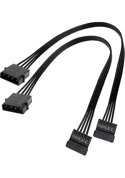 Molex Ide 4 Pin Erkek - 15 Pin Dişi Sata Güç Dönüştürücü, 2'li Paket (Yurt Dışından)