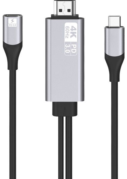 4K@60Hz Type C - HDMI Uyumlu Kablo Ekran Yansıtma Cihazı (Yurt Dışından)