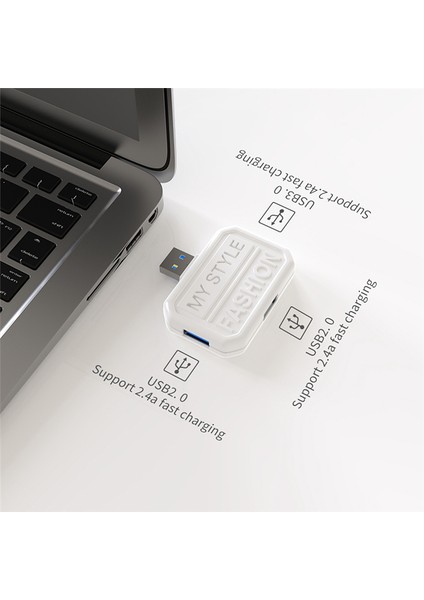 3'ü 1 Arada USB C Hub Adaptörü Tip C - HDMI Uyumlu USB 3.0 Adaptörü -B (Yurt Dışından)