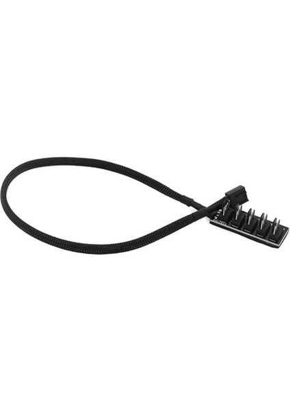 Pwm Fan Hub Ayırıcı, 4 Pin Siyah Kollu 5 Yollu Pc Cpu Soğutma Kutusu (Yurt Dışından)
