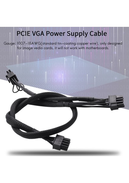 Psu 8pin - Çift 8pin(6+2) Pin Pcıe Modüler Güç Kaynağı Kablosu (Yurt Dışından)