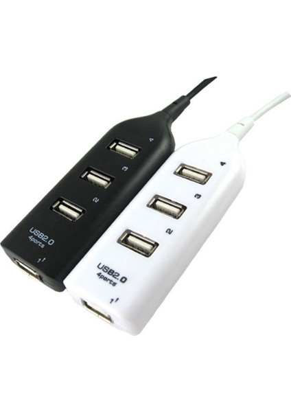 Dizüstü Bilgisayar Alıcısı Bilgisayar Aksesuarları Için 4 Bağlantı Noktalı USB Hub Adaptörü Siyah (Yurt Dışından)