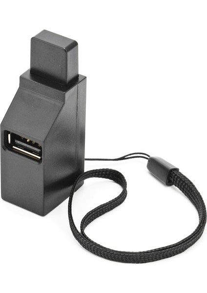 Taşınabilir Çoklu Arayüz Hub Ayırıcı Usb3.0 Yüksek Hızlı Hub Siyah (Yurt Dışından)