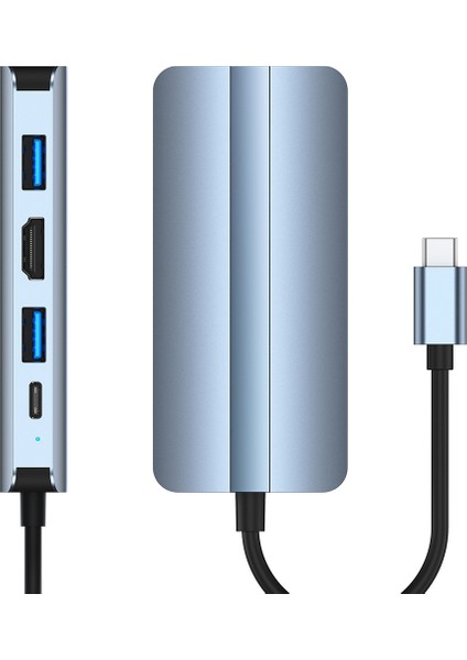 RJ45 Tf Kart Okuyuculu USB C Hub 8'i 1 Arada Tip C 3.1 - 4K Adaptör (Yurt Dışından)