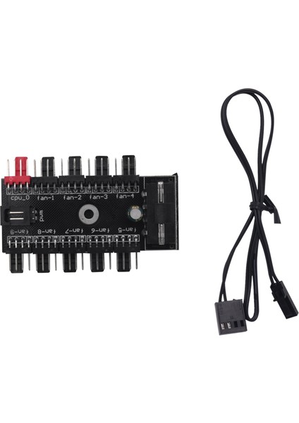 10 Port Pc Şasi Fan Hub Cpu Soğutma Hub 12V 4 Pinli Fan Pwm Hub (Yurt Dışından)