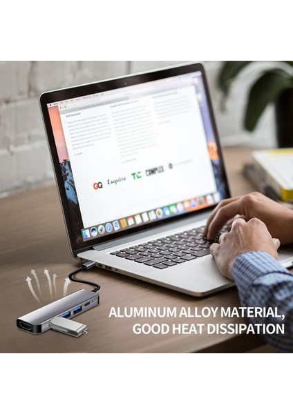 MacBook Samsung S8 Dex Huawei P30 Için 4K Usb-C 3.0 Adaptör Hub'ı (Yurt Dışından) indirimleri